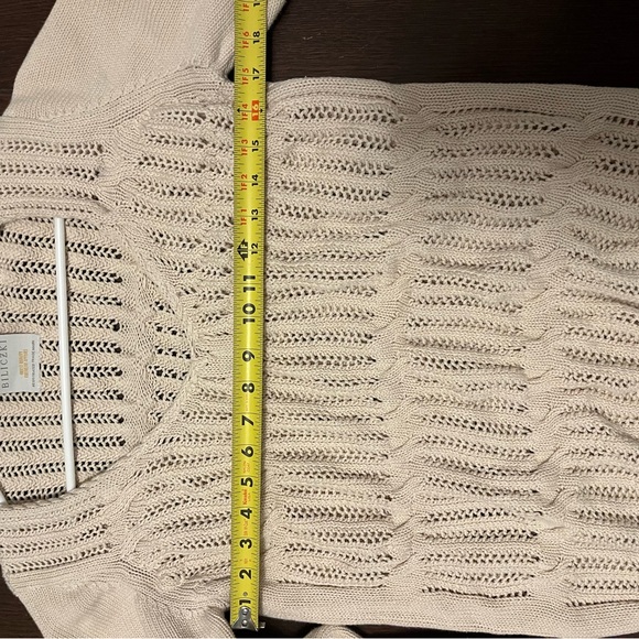 Women’s Tan V Neck Sweater made from 100% Pamuk (cotton) by Biliczki large - Picture 5 of 7